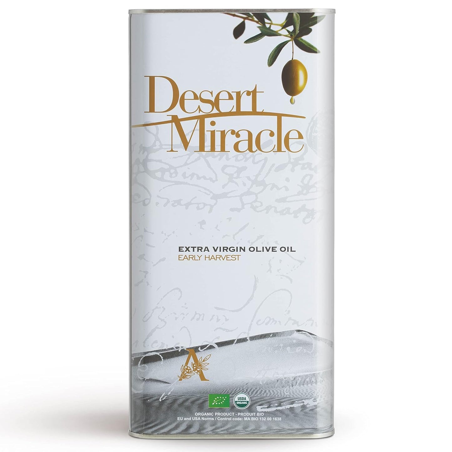 Cold Pressed Moroccan Olive Oil Rich in Polyphenols - 5 Liter Can