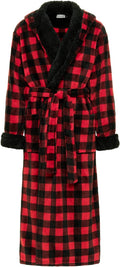 Plush Mens Robe with Hood - Thick and Warm Sherpa Bathrobe