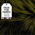 Faux Fur Fabric by the Yard - Plush 2 in Pile Olive - Craft Fabric