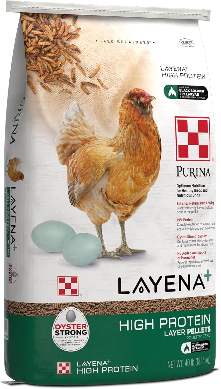Purina Layena High Protein Layer Chicken Feed for Healthy Hens