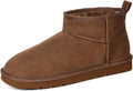 Snow Boots for Men Genuine Suede Winter Ankle Boots - Warm Faux Fur is