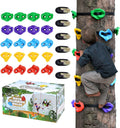 TOPNEW 20 Ninja Tree Climbing Holds for Kids Climber - Backyard