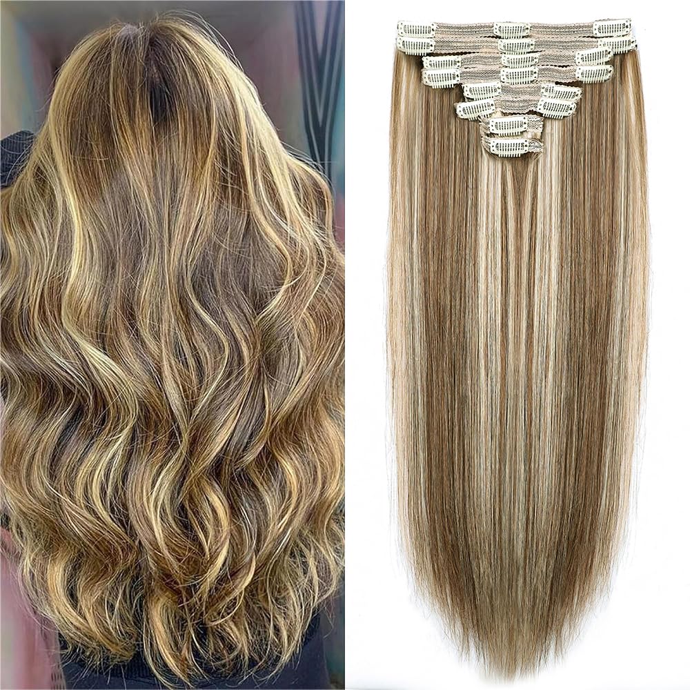 Straight Clip In Hair Extensions for Natural Look and Volume