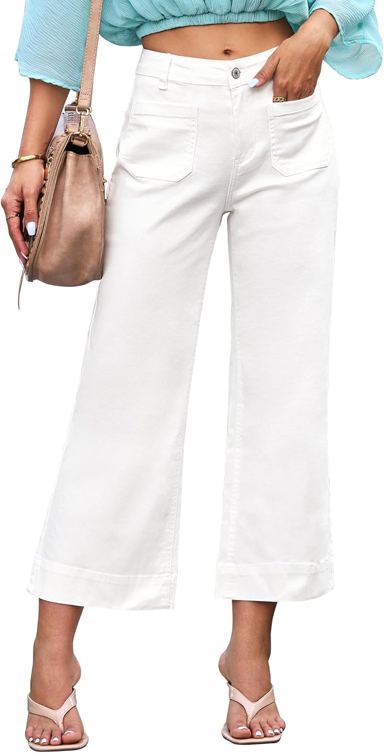 Luvamia Wide Leg Jeans for Women - Trendy High Waisted Flare