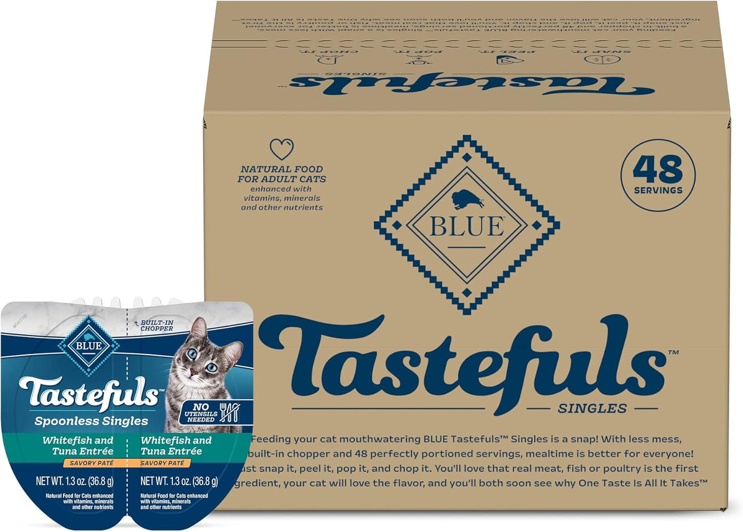 Blue Buffalo Tastefuls Spoonless Singles Wet Cat Food Pate