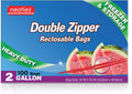 2 Gallon Freezer Bags with Dual Seal Technology - Pack of 100