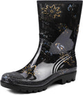 Waterproof Womens Rain Boots - Insulated Wide Calf Comfort