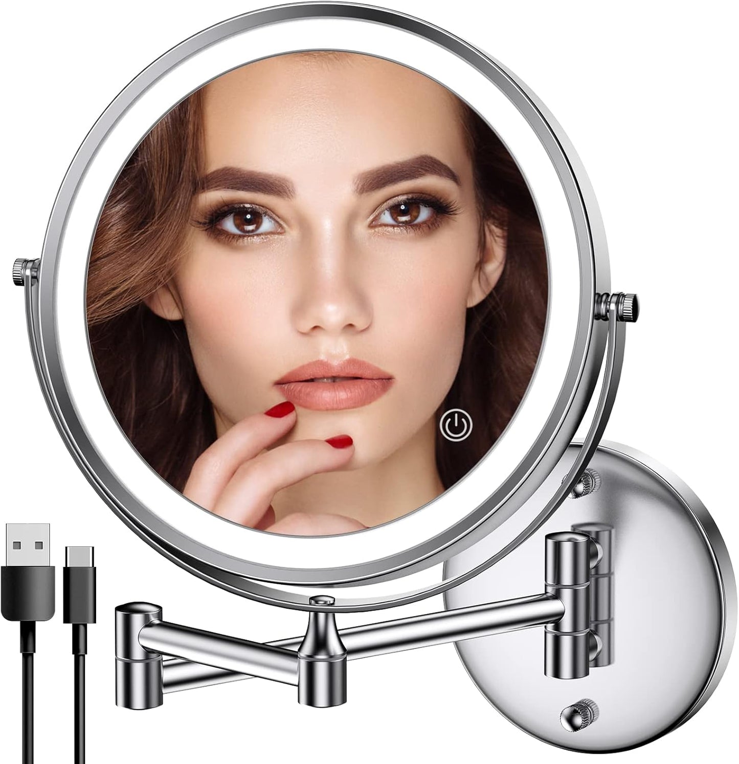 Rocollos Rechargeable Wall Mounted Lighted Makeup Mirror Review