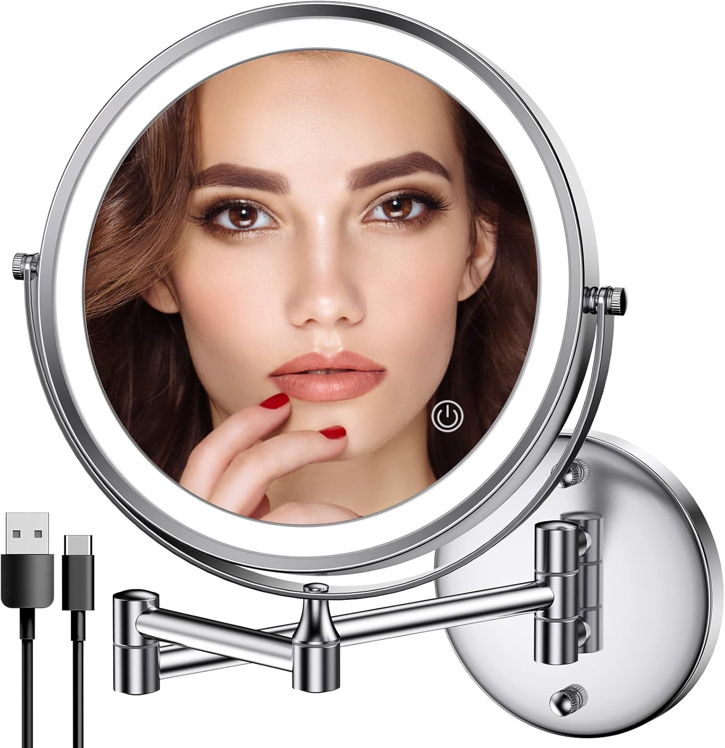 Rocollos Rechargeable Wall Mounted Lighted Makeup Mirror Review