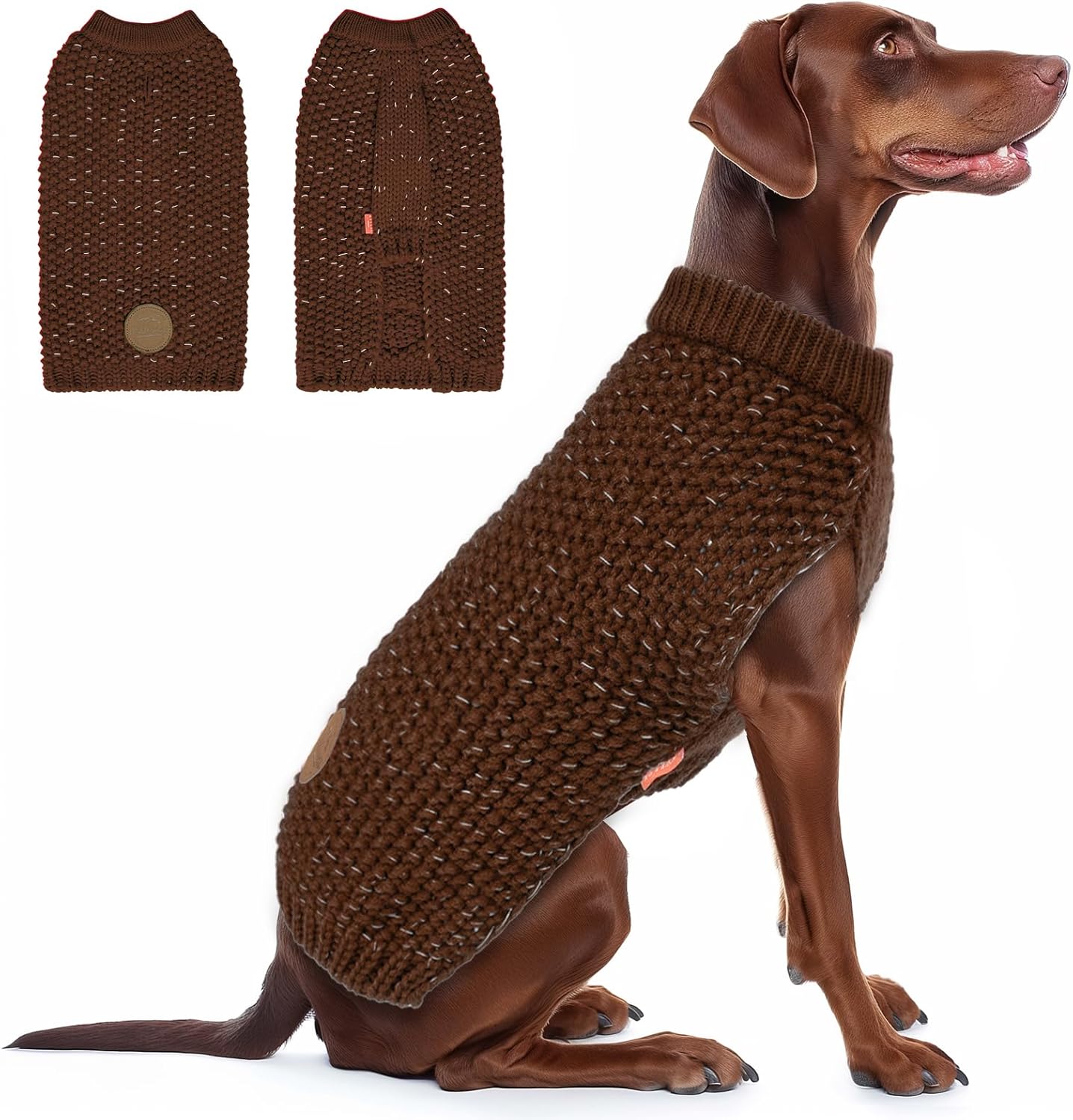 KYEESE Dog Sweater for Large Dogs with Leash Hole and Warmth