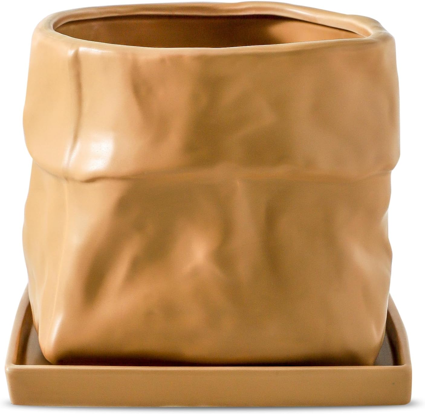 Nihow Ceramic Plant Pot: 8 Inch Stylish Planter for Indoor Use