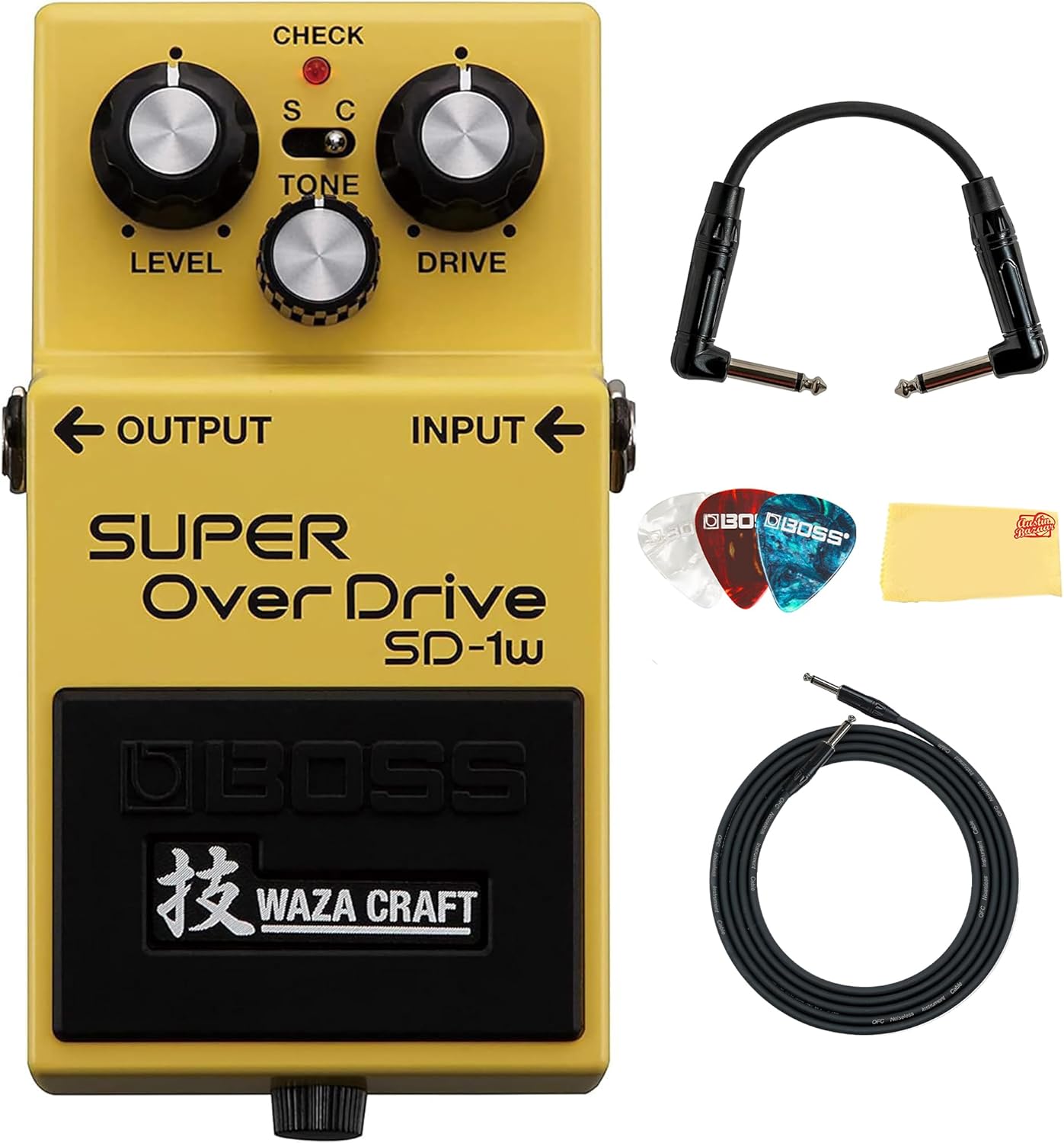 Boss SD-1W Waza Craft Super Overdrive Bundle with Accessories
