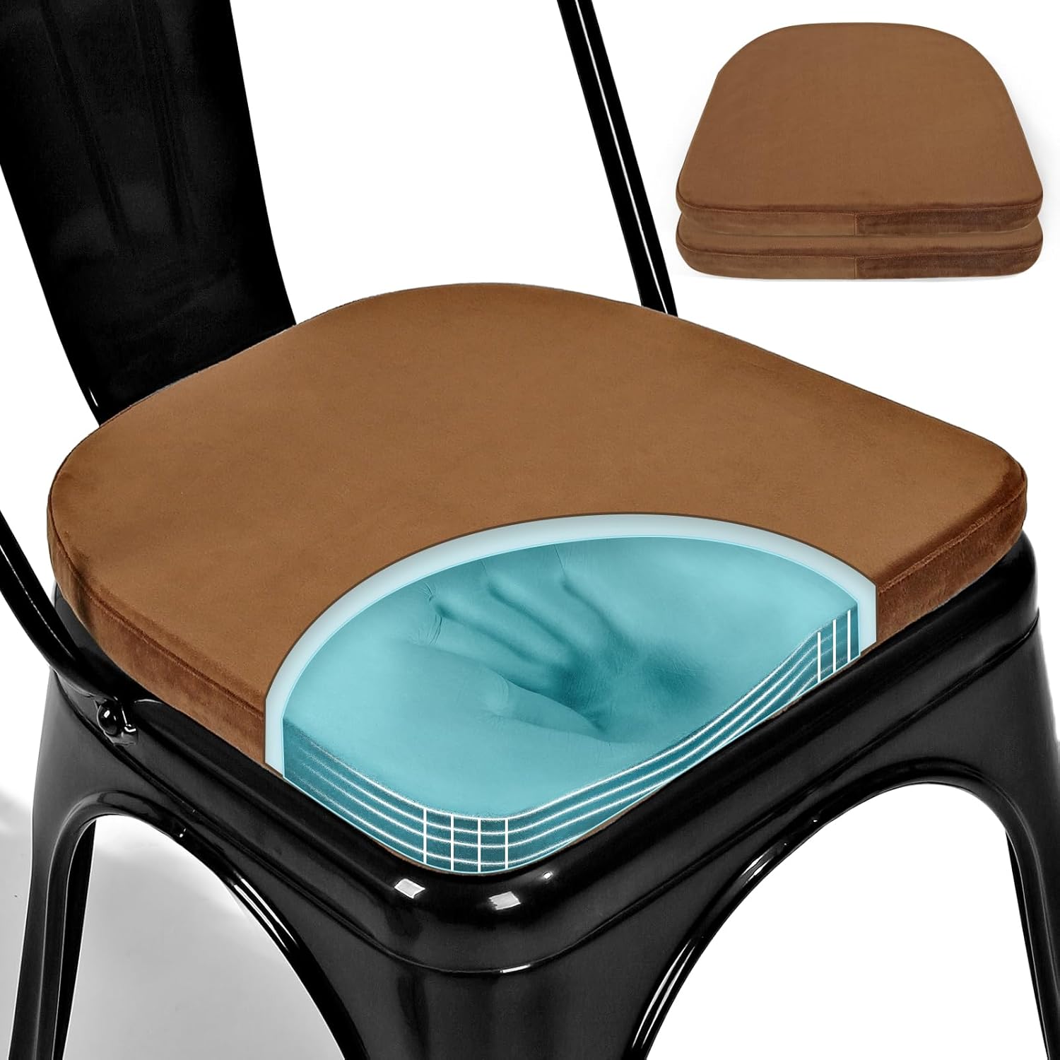 Magnetic Metal Chair Cushions Set of 2 for Comfort and Style