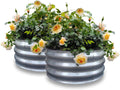 GARDMAX 2x2x1 ft Galvanized Round Raised Garden Bed - Easy Assembly