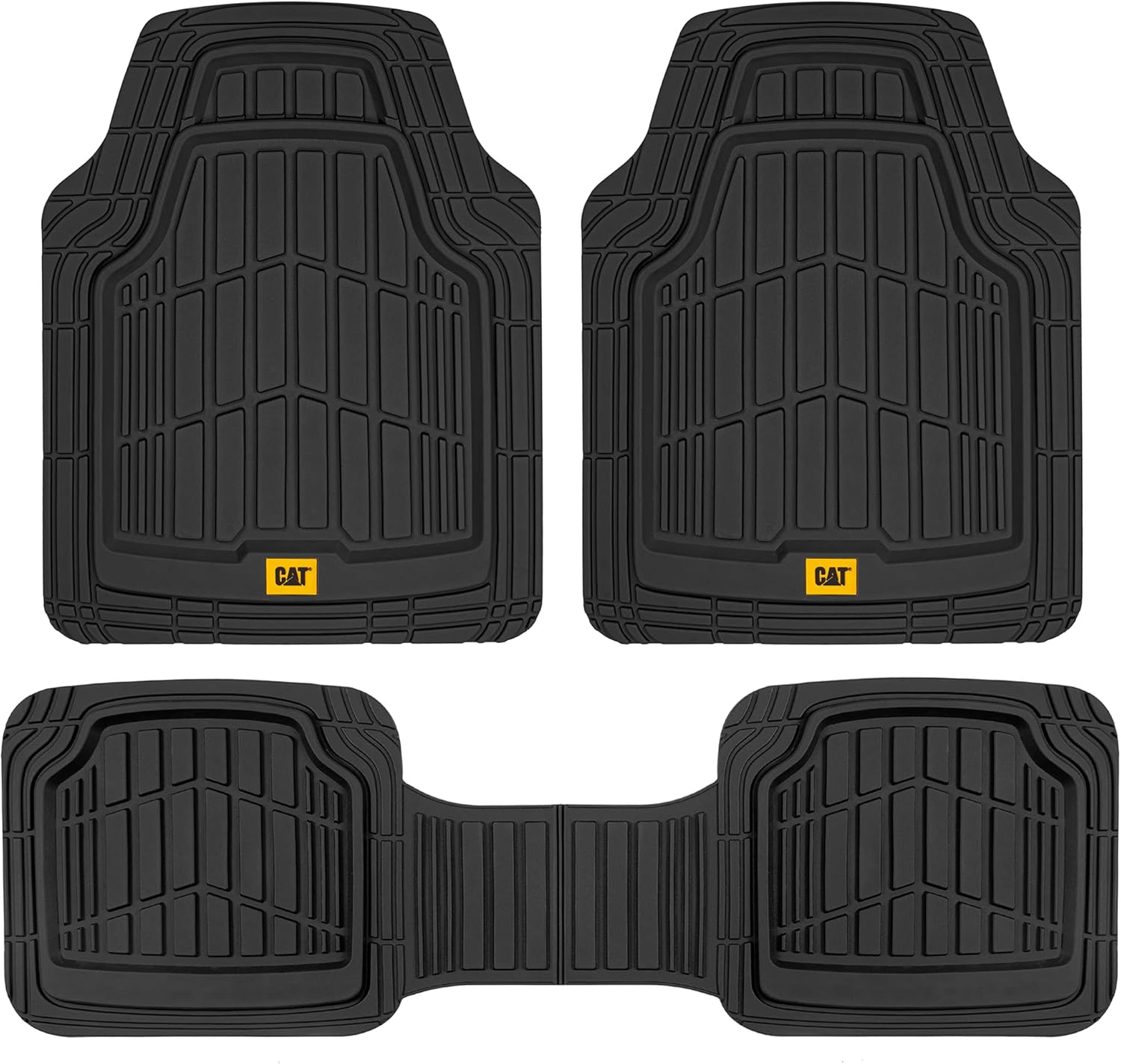 Cat ToughRide Heavy-Duty Rubber All Season Floor Mats for Vehicles