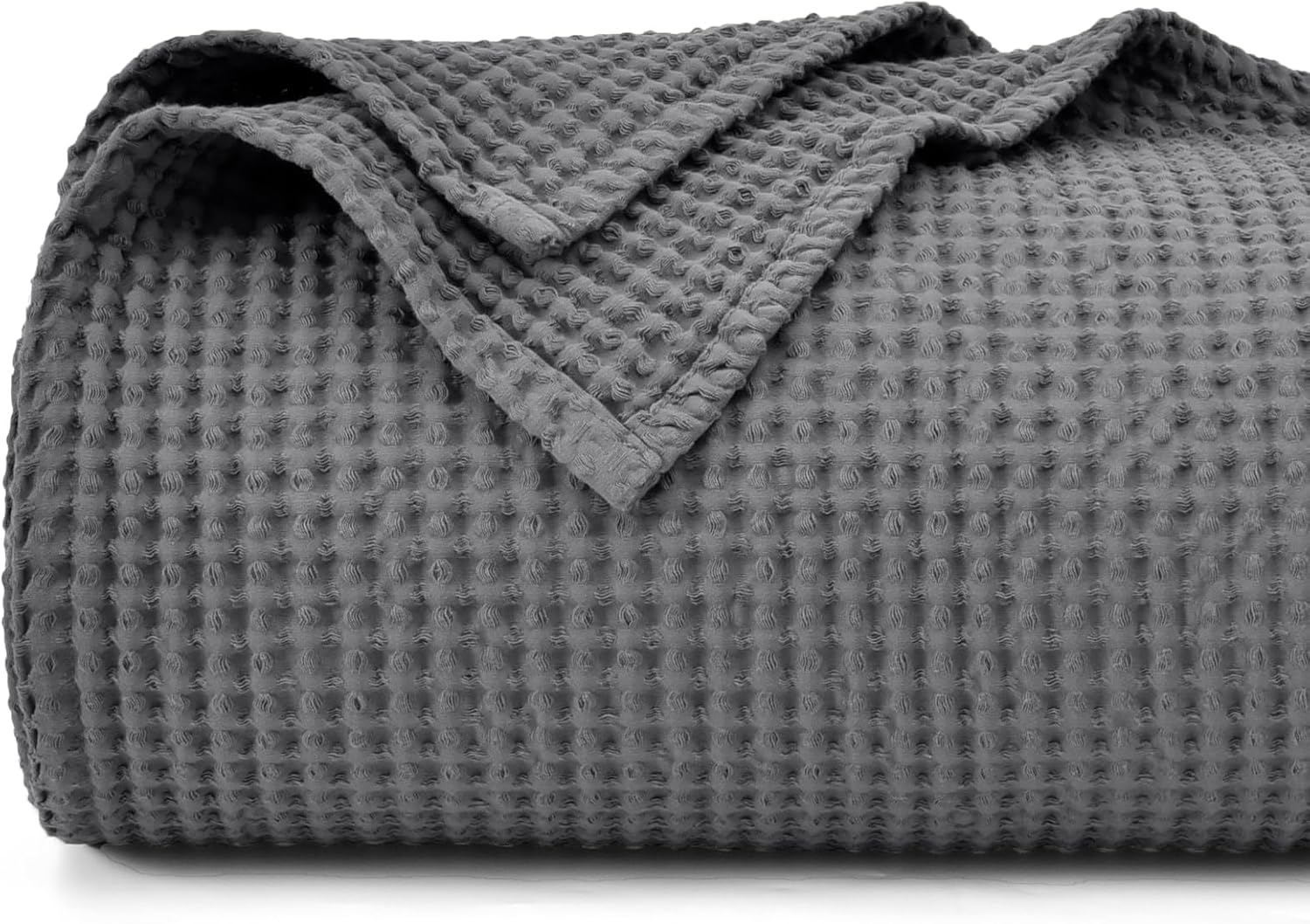 PHF 100% Cotton Waffle Weave Blanket for Cozy Winter Nights