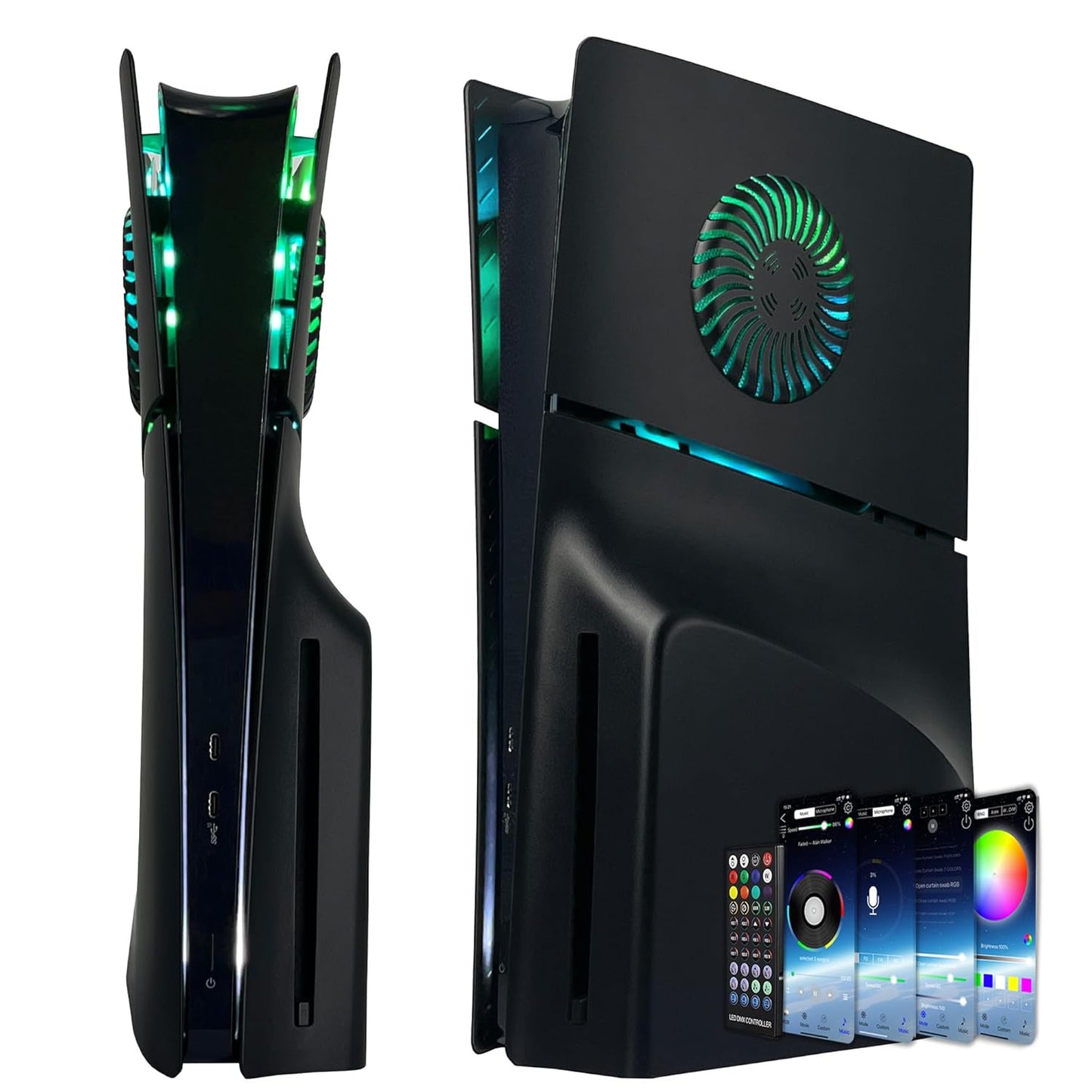 Faceplate for PS5 Slim Disc Edition with RGB Light Strip