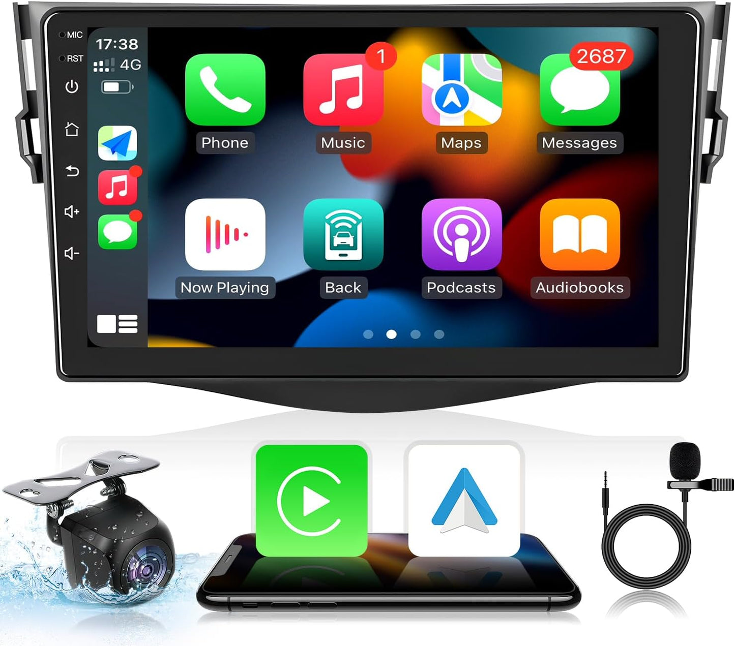 Car Radio for Toyota RAV4 2007-2012 with Wireless Carplay