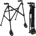 HoneyBull Folding Walker (Matte Black) - Ultra-Compact Travel Rollator
