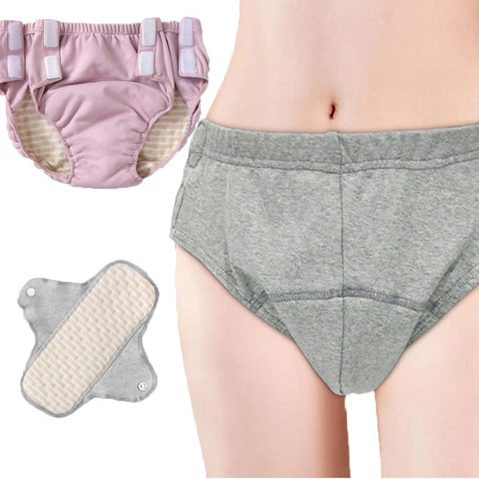 Leakproof Adult Cloth Diapers for Incontinence - Pink XL