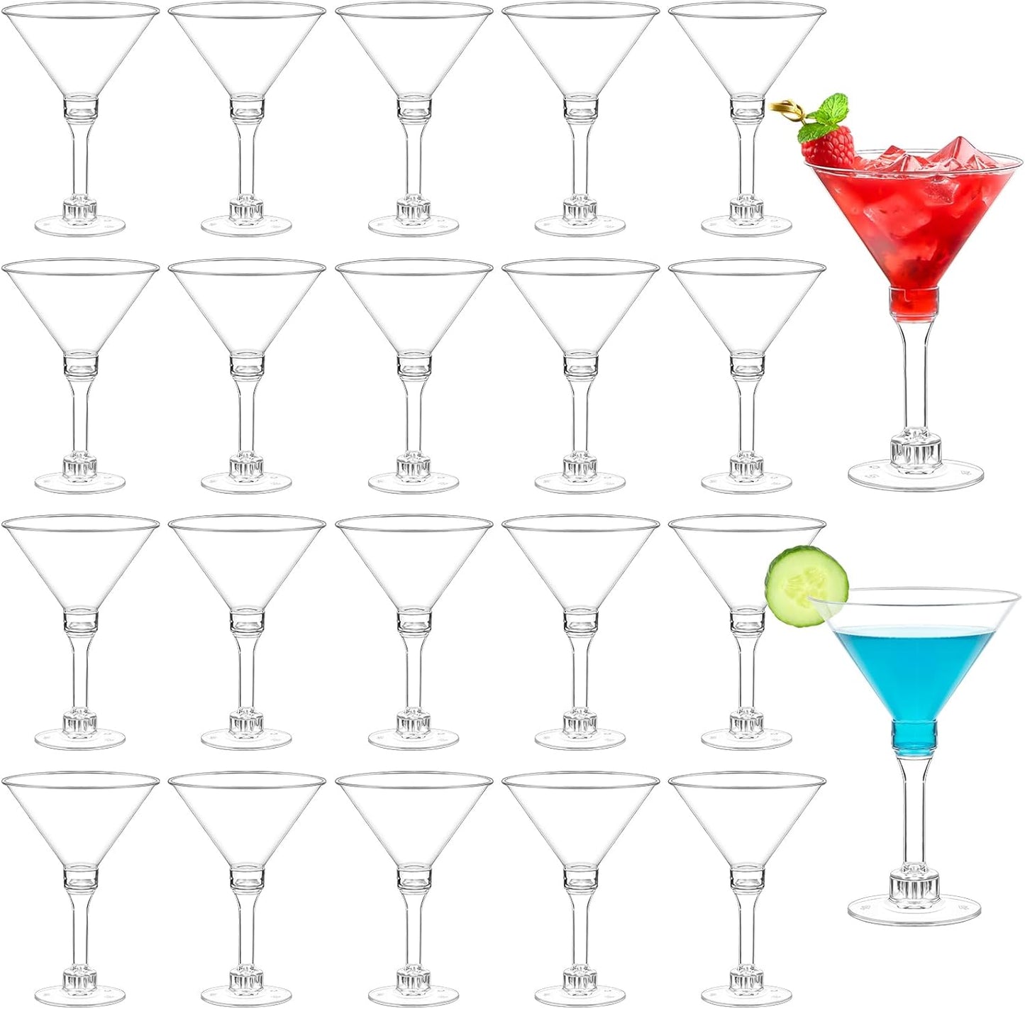 40 Mini Martini Glasses - Disposable & Stylish Drinkware