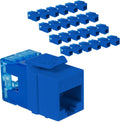 CAT5e Keystone Jack Blue 25 Pack - Slim 180 Punch Down PoE