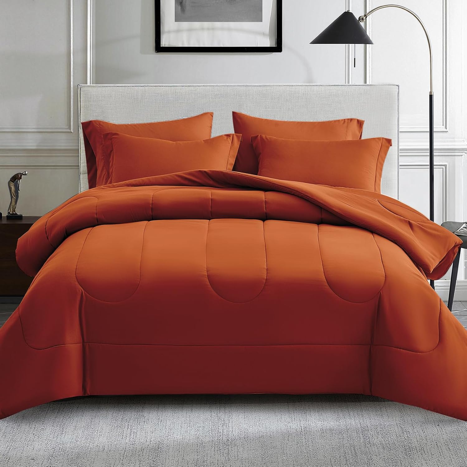 Maple&Stone Full Size Comforter Set - 7 Piece Bed in a Bag