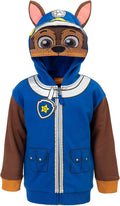Paw Patrol Toddler Hoodie with Pup Ears - Skye Chase Rubble Zip Fleece