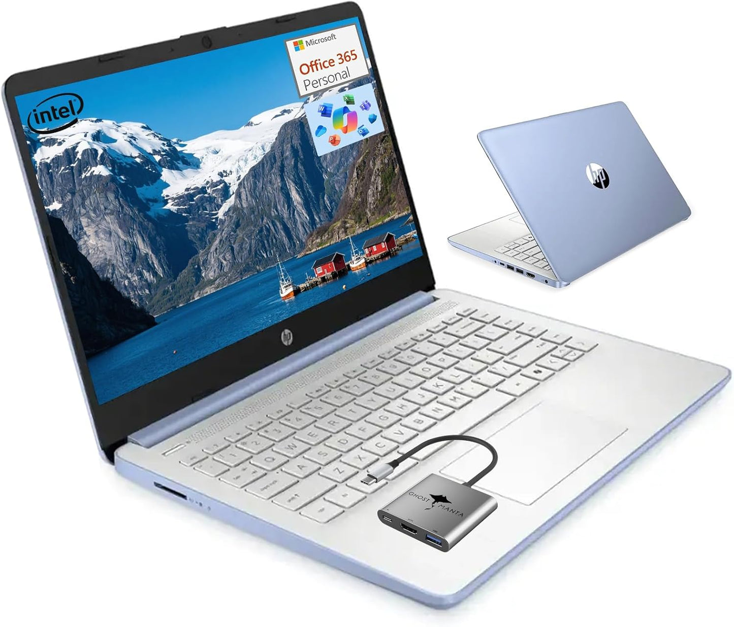 HP 14 Student Laptop with Quad-Core Processor and Office 365
