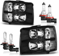 Headlights Assembly with Bulbs for 2007-2013 Chevy Silverado - OEM Fit