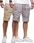 JMIERR Mens Casual Shorts - Breathable Cotton Stretch Chino Men's