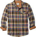 Men's 100% Cotton Flannel Button Down Shirt - Casual Fit