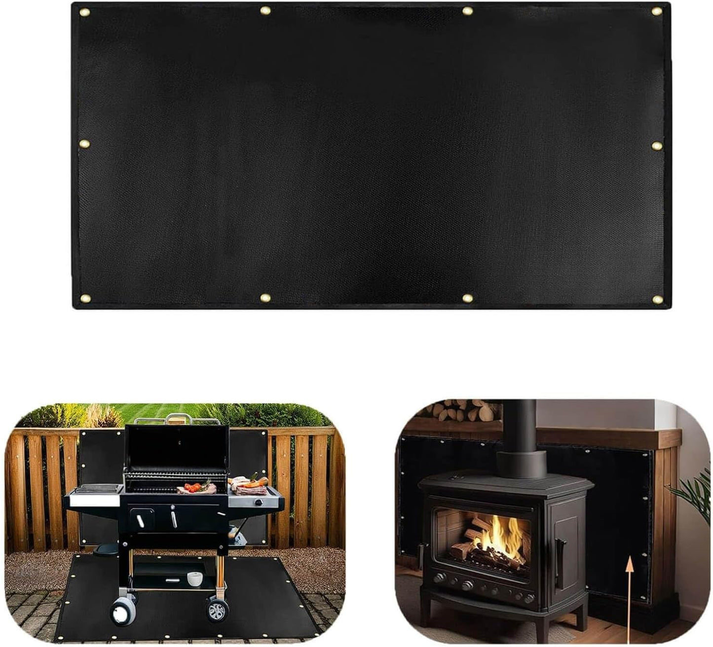 Fireproof Heat Shield: Protects Grill Area