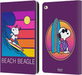iPad Air 2 Leather Wallet Case - Peanuts Beach Beagle Snoopy