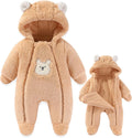 Newborn Baby Winter Snowsuit Bear Thick Romper Footie Jumpsuit - Cozy