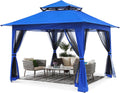 Pop Up Gazebo 13x13 - Quick Set Outdoor Canopy with Netting