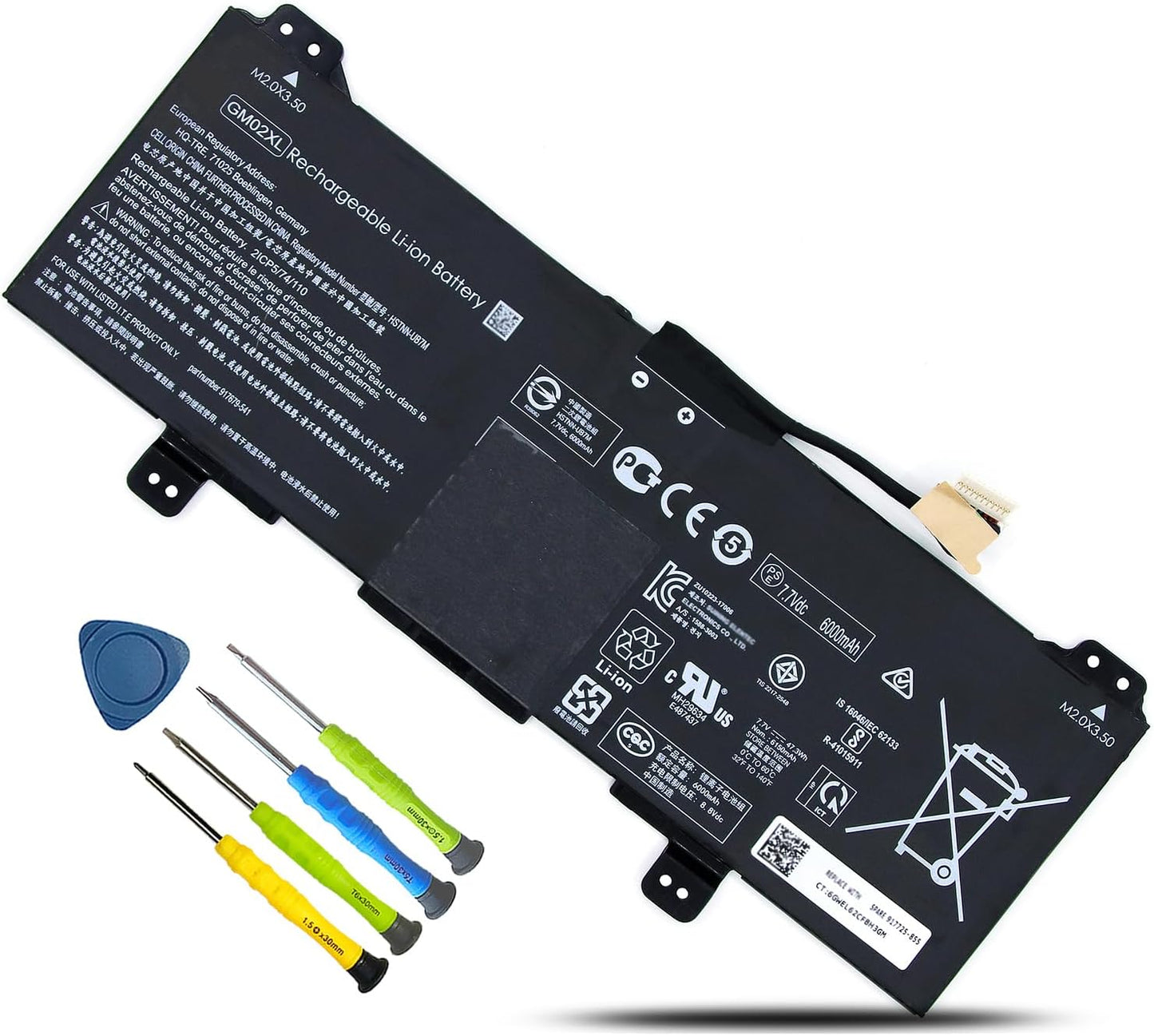 GM02XL 917725-855 Battery for HP Chromebook 14 G5 Series