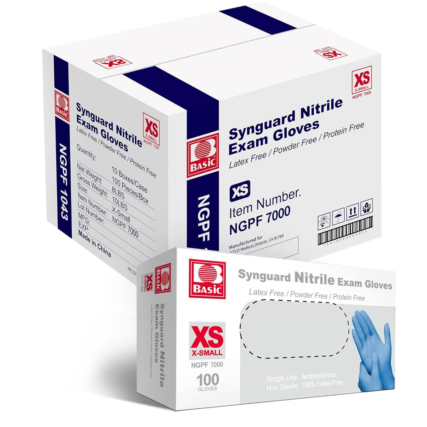 Latex-Free & Powder-Free XS Nitrile Exam Gloves