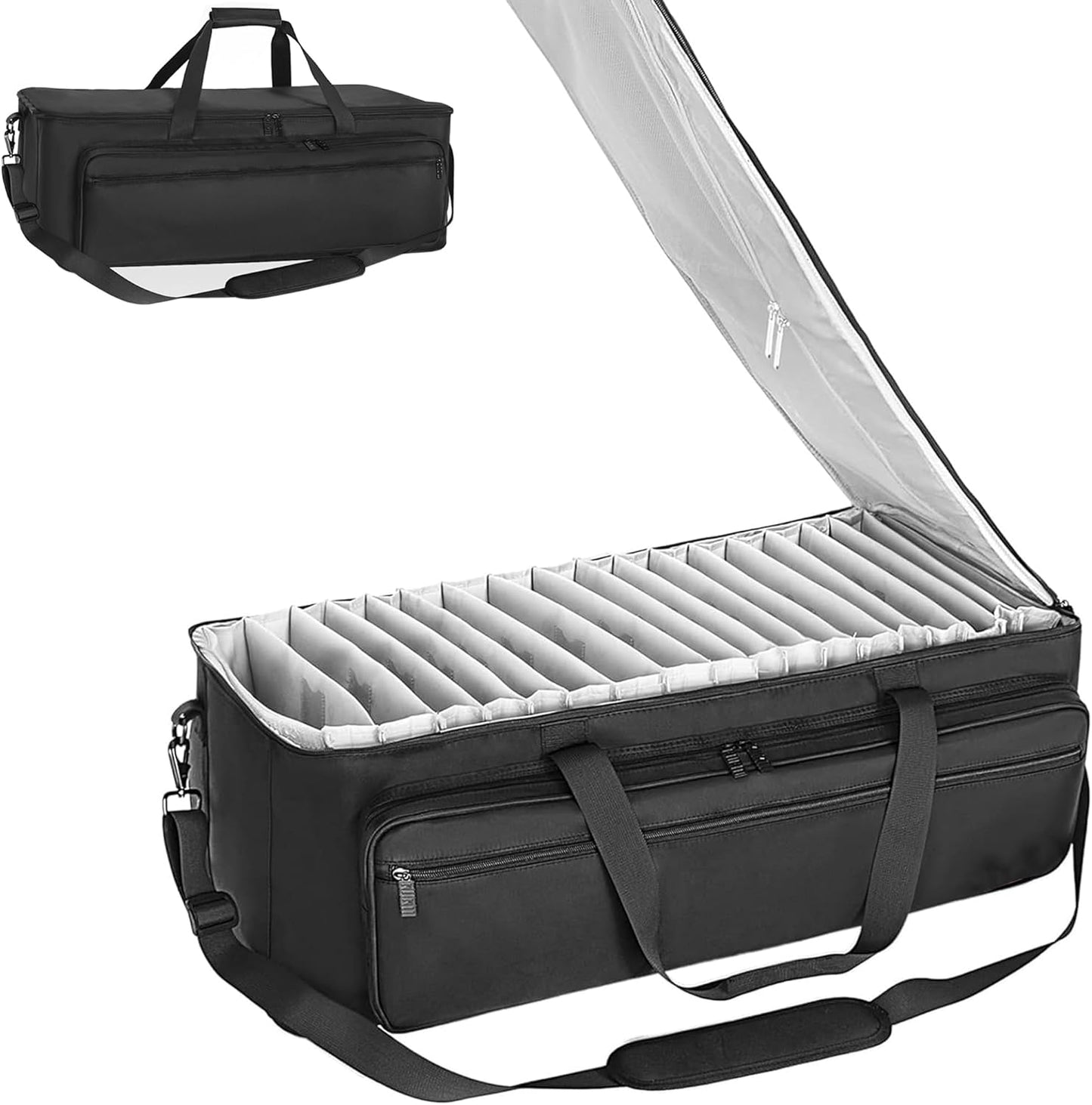 AKOZLIN Extra Large Travel Gig Band Cable File Bag for DJs
