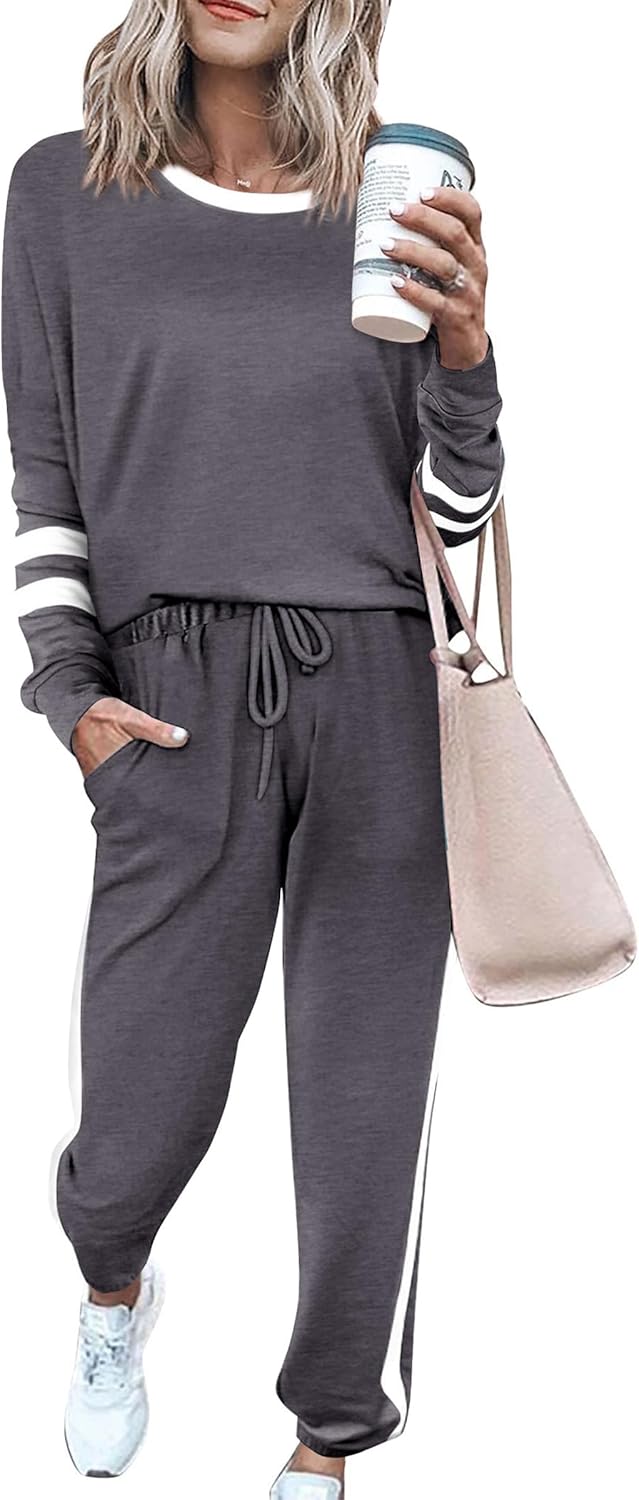 PRETTYGARDEN Women Fall 2 Piece Lounge Outfit for Comfort