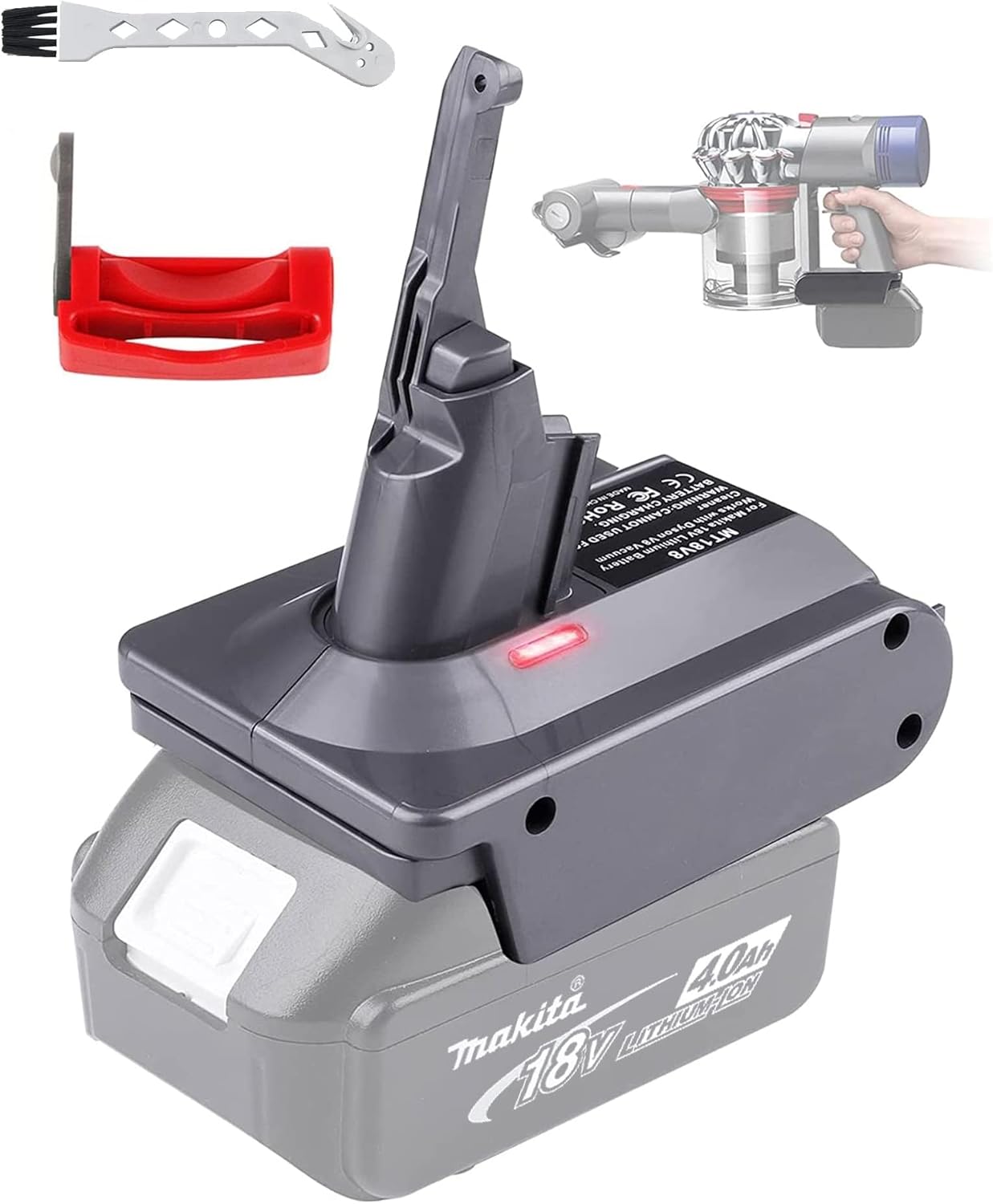 URUN 2-in-1 Battery Adapter: Makita 18V to Dyson V7/8