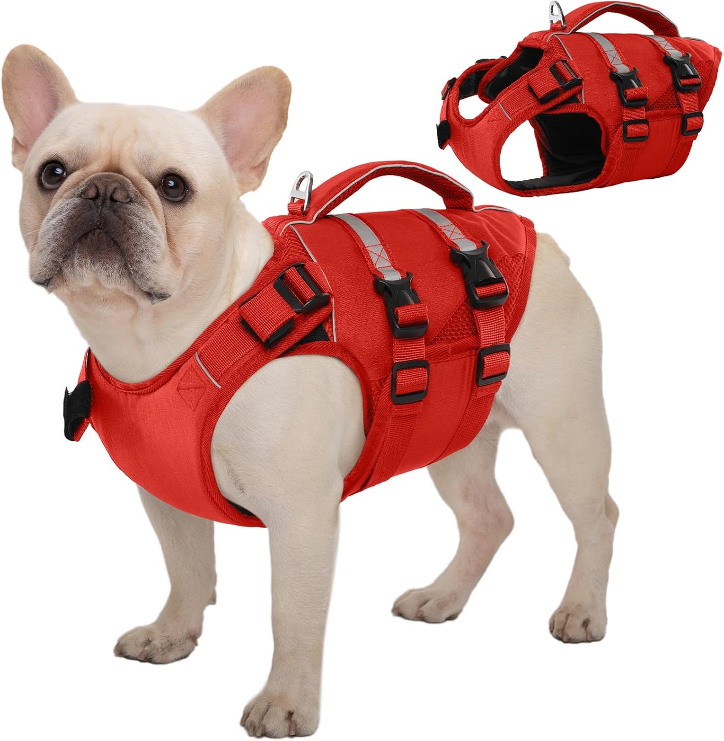 High Flotation Dog Life Jacket for Safe Swimming and Boating