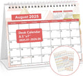 Desk Calendar 2025-2026 Small Desktop Planner - 18 Months Organizing