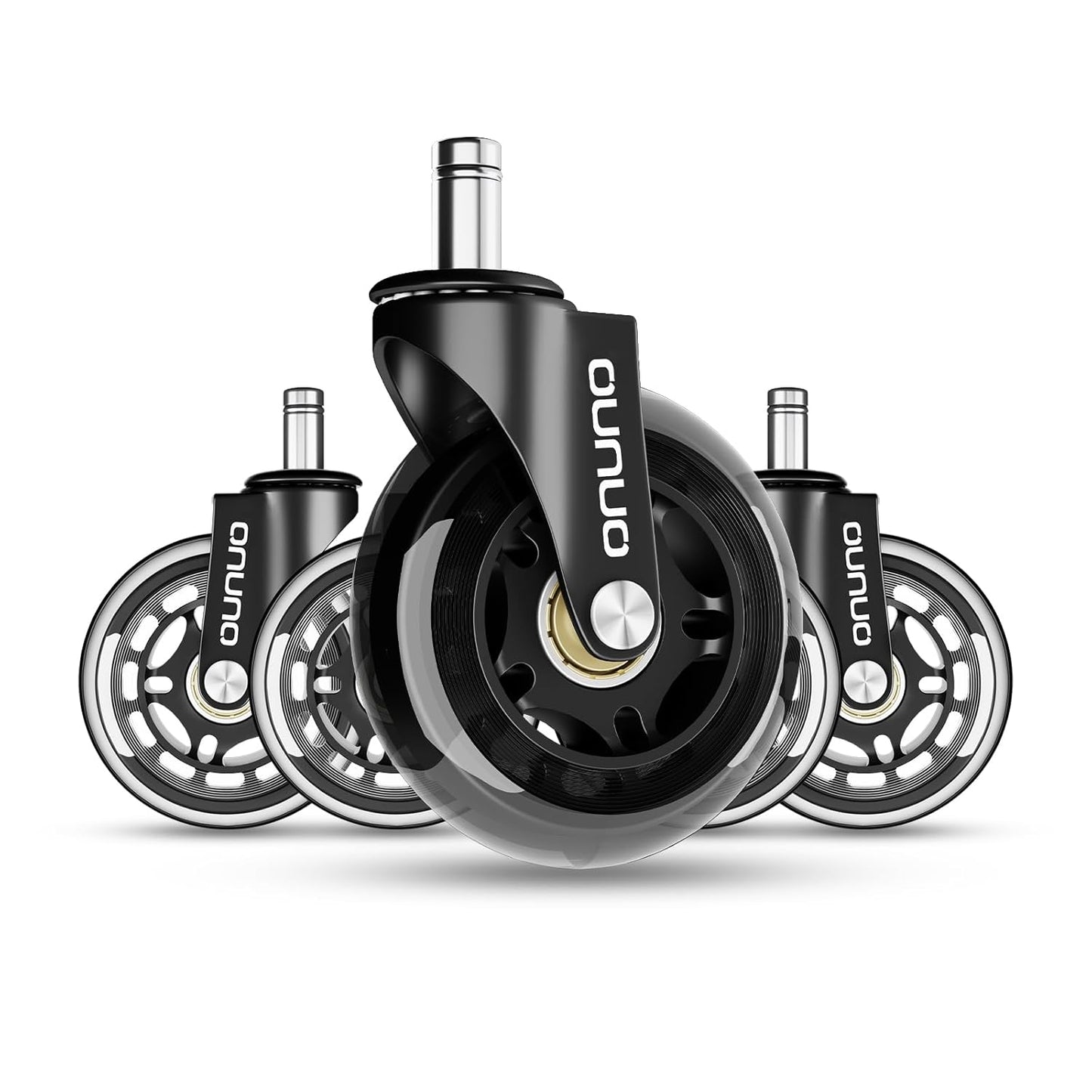 OUNUO 3 Heavy Duty Swivel Chair Wheels - Safe Rolling on any Surface