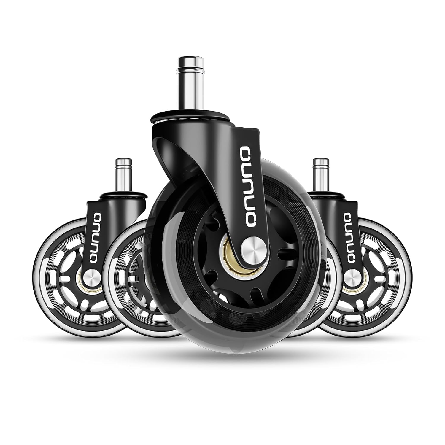OUNUO 3 Heavy Duty Swivel Chair Wheels - Safe Rolling on any Surface