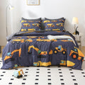 Wajade 7 Piece Construction Truck Comforter Set Full - Fun 3D Vehicles
