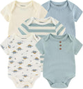 Kiddiezoom 5-Pack Cotton Baby Bodysuits Set