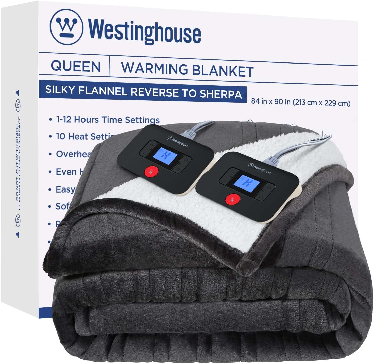 Westinghouse Electric Blanket Queen Size with 10 Heating Levels