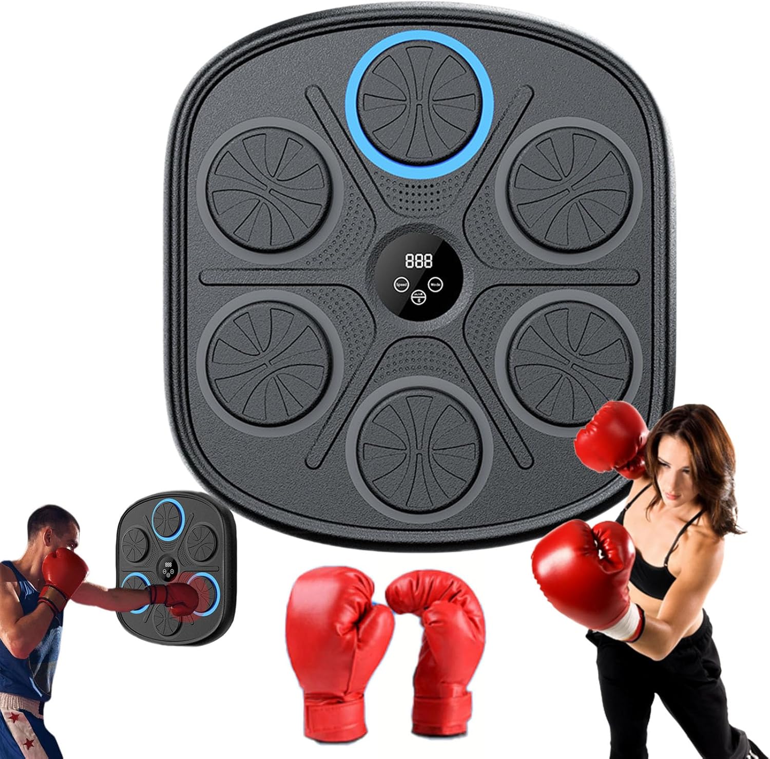 Music-Powered Pink Punch Pad - Gym & Home Workout
