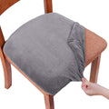 Smiry Velvet Seat Covers for Dining Chair Seats - Stretch Fit